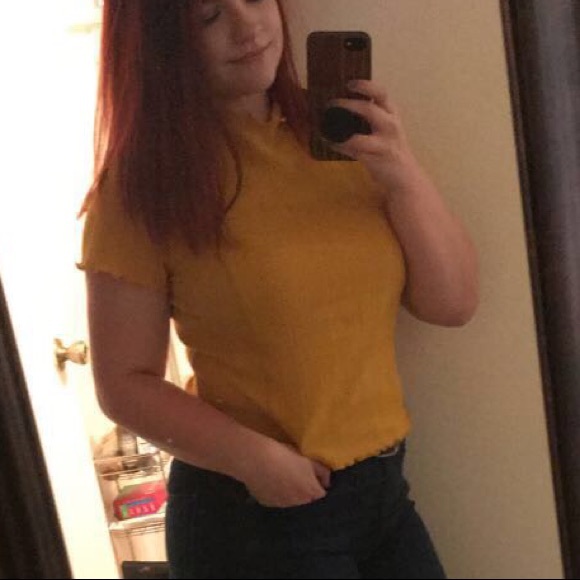 Wild Fable ribbed moc neck crop top. Target - Picture 3 of 3